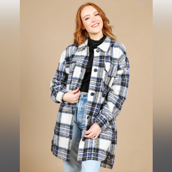 Only Plaid Shacket - Picture 2 of 6